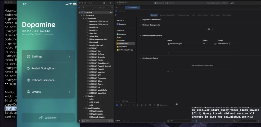 dopamine-xcode