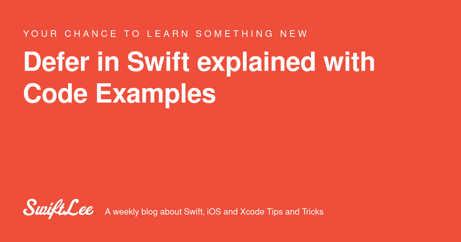 Defer in Swift explained with Code Examples - SwiftLee