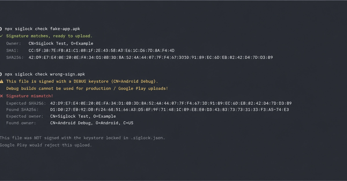 Google Play "signed with the wrong key" - why it happens and how to catch it in 2 seconds - DEV Community