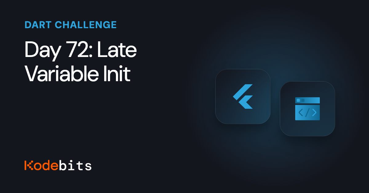 Kodebits Day 72: Late Variable Init | Kodeco