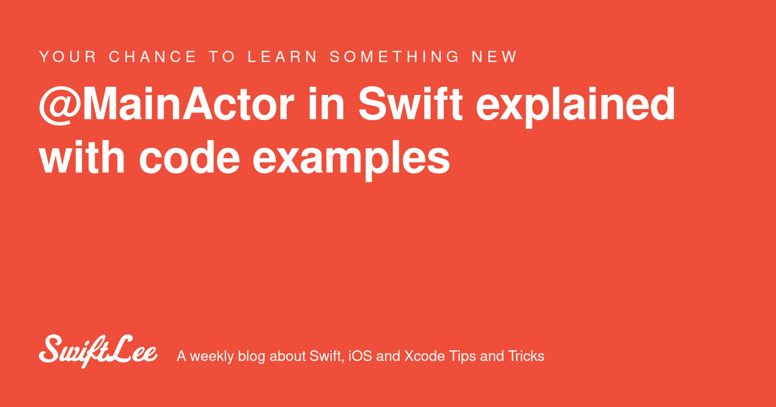 @MainActor in Swift explained with code examples
