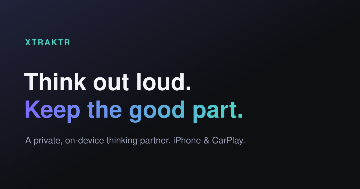 Xtraktr - The AI that interviews you. Ideas into drafts.